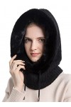 FEOYA Cagoule Hiver Femme Polaire Chapeau Balaclava Chaud Coupe-Vent Une Pièce Chapeau Masque Écharpes Tricoté Épais Taille U