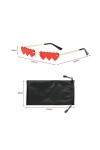 TIANNAIT 1 paire de lunettes de soleil en forme de cœur avec 1 poche à lunettes, forme irrégulière, lunettes de soleil rétro 