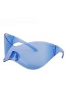 Lunettes de soleil futuristes UV400 surdimensionnées enveloppantes une pièce - Accessoire de mode pour homme et femme - Lunet