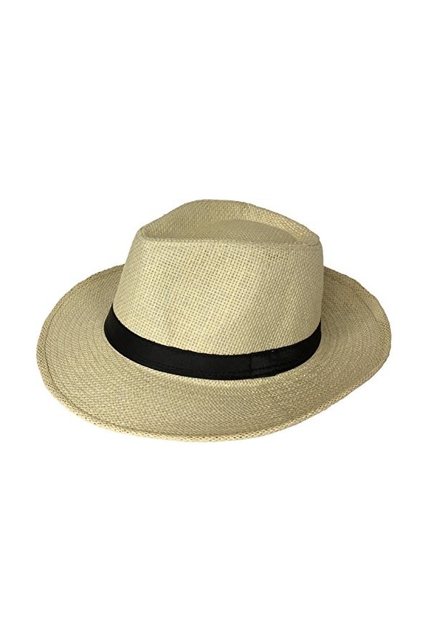 Miobo Chapeau Panama Mountain en Paille, Chapeau Bogart en Paille, Chapeaux de Paille pour lété.