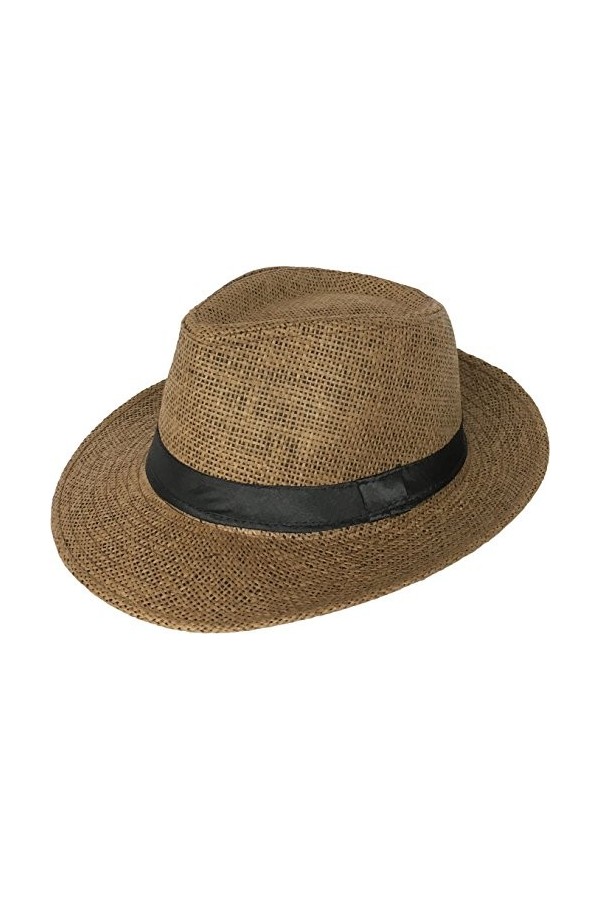 Miobo Chapeau Panama Mountain en Paille, Chapeau Bogart en Paille, Chapeaux de Paille pour lété.