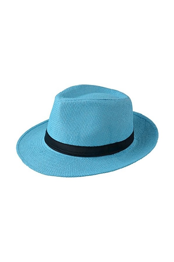 Miobo Chapeau Panama Mountain en Paille, Chapeau Bogart en Paille, Chapeaux de Paille pour lété.