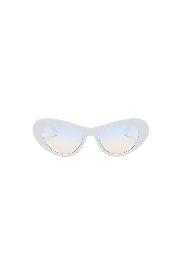Dorjuli Y2k Lunettes de soleil sans monture polarisées rétro pour fête - Verres amusants - Personnalisées - Rondes - Petites 