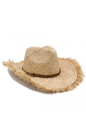 Chaud Pure Handwork Sombrero Cap Dété Femmes Hommes Raphia Paille Chapeau De Cowboy for Gentleman À Large Bord Boîtier Panam