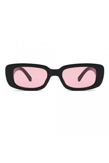 Long Keeper Lunettes de Soleil Rectangulaires Vintage Protection UV400 Lunettes Carrées Rétro pour Femmes Homme