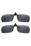 BOZEVON 2 Paires de Lunettes Clip sur - Flip Up lunettes de soleil Lunettes de Vision Nocturne Polarisé UV400 Anti-éblouissem