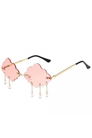 Voberry Nuage de pluie vintage nuage de pluie nuage lunettes de soleil drôles irréguliers lunettes de disco flash gland pour 