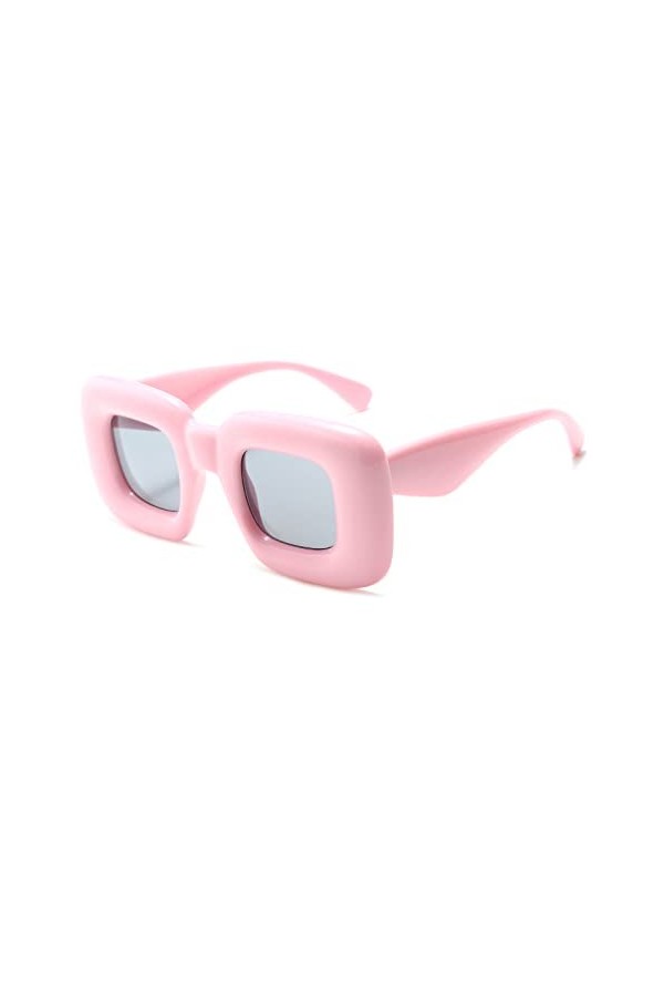 Long Keeper Lunette de Soleil Carré Grande - Lunettes de Soleil Femme Homme Cadre Carré Épais Colorée Lunette Rectangulaire V