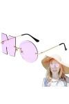 soleil tendance pour femme | soleil en forme lettre, vision confortable sans monture dété anti-UV 2023 lettre sans lunettes 