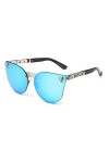 JiXuan Hot Men Crâne Femmes Cat Eye Lunettes De Soleil Vintage Surdimensionné Sans Miroir Cateye Eyewear