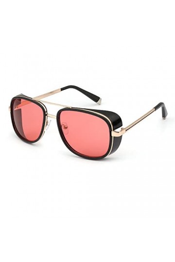 GBST Lunettes de Soleil Homme Steampunk Tony Stark Iron Man Matsuda Lunettes de Soleil Retro Vintage Lunettes de Soleil Steam