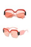 Lunettes de soleil femmes noires sexy sans monture lunettes de soleil surdimensionnées femmes vintage rouge rose lunettes de 