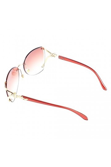 LJCM Lunettes de Soleil pour Femme, Lunettes de Soleil de Couleur dégradé Marron foncé, Design Ergonomique Anti-déformation p