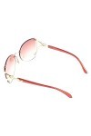 LJCM Lunettes de Soleil pour Femme, Lunettes de Soleil de Couleur dégradé Marron foncé, Design Ergonomique Anti-déformation p