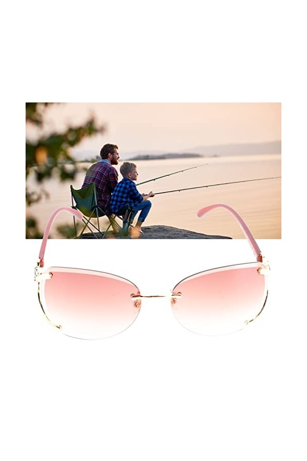 LJCM Lunettes de Soleil pour Femme, Lunettes de Soleil de Couleur dégradé Marron foncé, Design Ergonomique Anti-déformation p