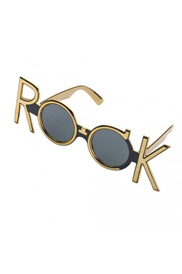 harayaa Nouveauté Or ROCK Lunettes de Soleil sous forme de Lunettes de Drôle