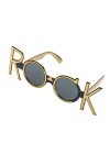 harayaa Nouveauté Or ROCK Lunettes de Soleil sous forme de Lunettes de Drôle