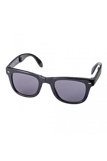 EUROtops Lunettes de soleil pliables, protection solaire pratique, compactes, protection UV, cadre robuste, avec étui en cuir