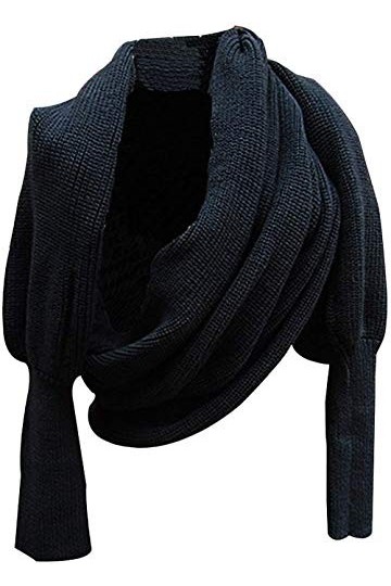 Asudaro Femmes Hommes Hiver Chaud Tricoté Cape Foulards Cape de Châle Pashmina Écharpes Wrap Couleur Unie la Laine Pull à Man