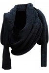 Asudaro Femmes Hommes Hiver Chaud Tricoté Cape Foulards Cape de Châle Pashmina Écharpes Wrap Couleur Unie la Laine Pull à Man