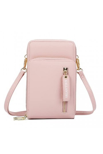 Gallantry - Sac Pochette Bandoulière Femme pour Smartphone - Petit Sacoche Zippé 6.7 Pouces Iphone 13 14 Pro Max - Multifonct