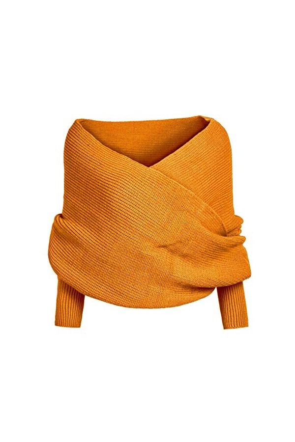 Asudaro Femmes Hommes Hiver Chaud Tricoté Cape Foulards Cape de Châle Pashmina Écharpes Wrap Couleur Unie la Laine Pull à Man