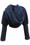 Asudaro Femmes Hommes Hiver Chaud Tricoté Cape Foulards Cape de Châle Pashmina Écharpes Wrap Couleur Unie la Laine Pull à Man