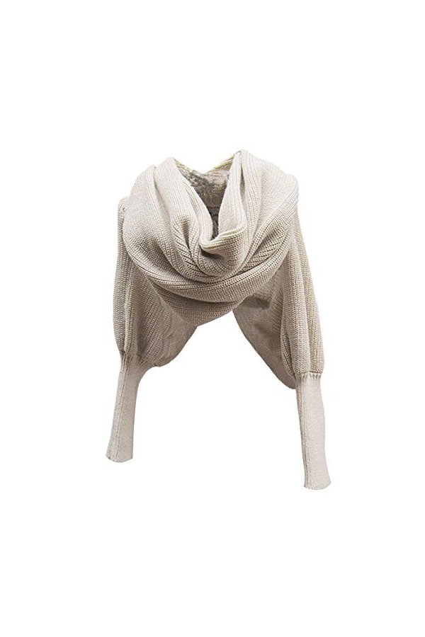 Asudaro Femmes Hommes Hiver Chaud Tricoté Cape Foulards Cape de Châle Pashmina Écharpes Wrap Couleur Unie la Laine Pull à Man