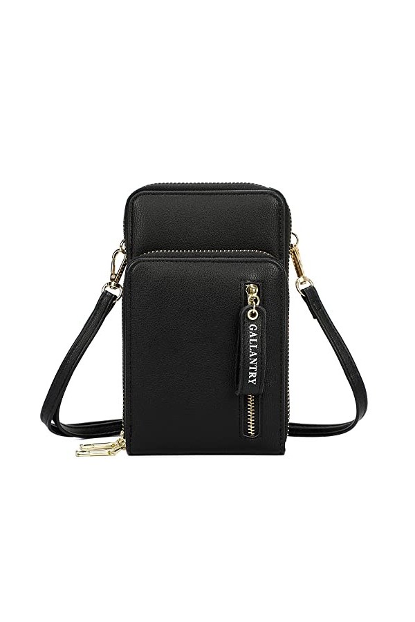 Gallantry - Sac Pochette Bandoulière Femme pour Smartphone - Petit Sacoche Zippé 6.7 Pouces Iphone 13 14 Pro Max - Multifonct