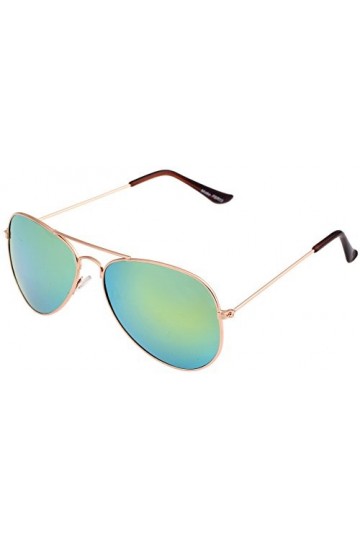 Miobo Lunettes de soleil avec charnière à ressort miroir de différentes couleurs, Or violet., Taille unique