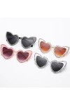 Mumuve Lunettes de soleil à cadre en forme de cœur pour adultes - Pour les carnavals - Prendre des photos - Lunettes de solei