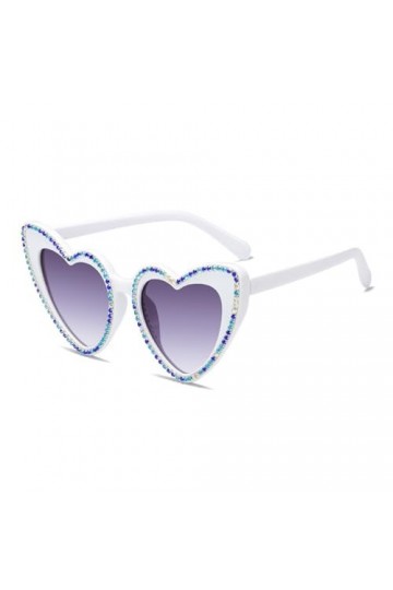 Mumuve Lunettes de soleil à cadre en forme de cœur pour adultes - Pour les carnavals - Prendre des photos - Lunettes de solei