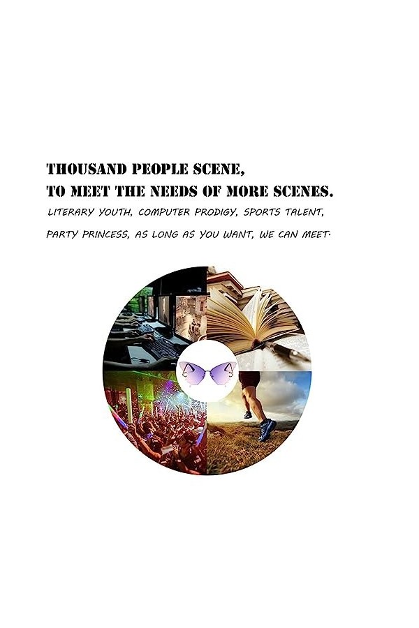 Lunettes Soleil, Lunettes Soleil Sans Monture Pour Femmes Lunettes Soleil Œil Chat Surdimensionnées Lunettes Soleil Lunettes 