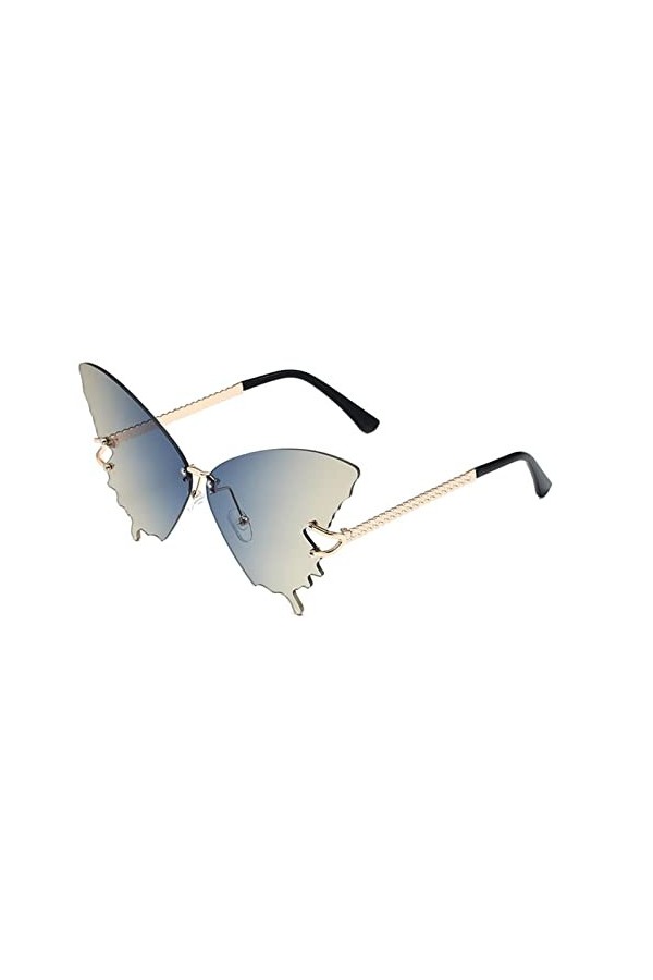 Lunettes Soleil, Lunettes Soleil Sans Monture Pour Femmes Lunettes Soleil Œil Chat Surdimensionnées Lunettes Soleil Lunettes 