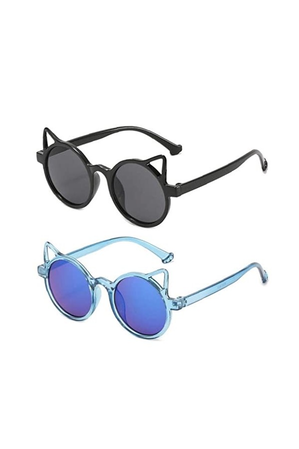 Froiny Enfants Drôles Animaux Lunettes 2 Pièces Mignon Chat Oreilles Lunettes De Soleil Enfants Déguisements Faveurs Amusant 