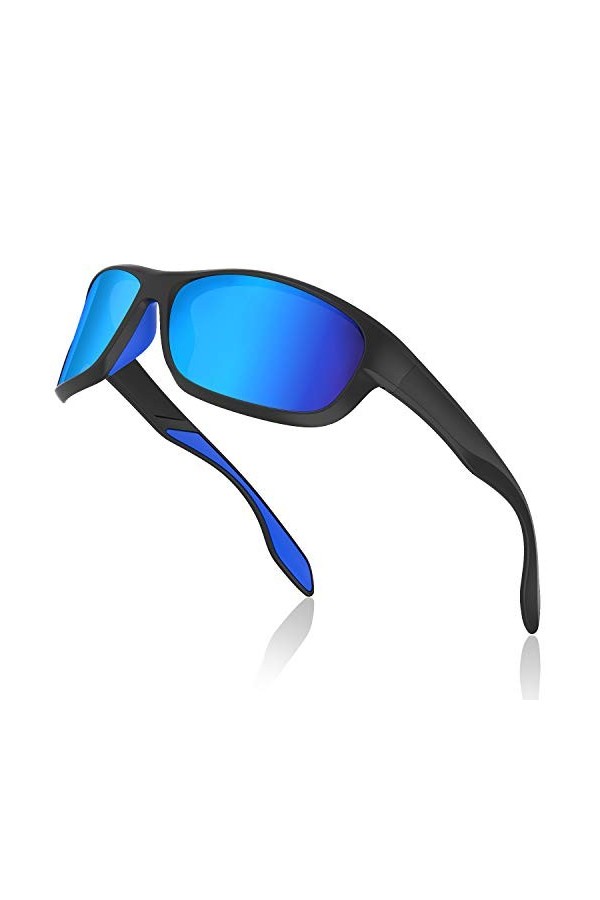 Avoalre® Lunette de Soleil Homme Polarisante Lunettes de Soleil Femme Sports Unisexe Polarized Conduit TR90 Super Léger Prote