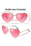 ANLIOTO Lot de 2 paires de lunettes de soleil rétro hippie en forme de cœur pour enfants, hommes, femmes, années 60, 70, 80,