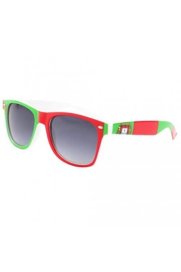 Eye Wear Lunettes de soleil Portugal verte et rouge - Taille: Taille unique - Couleur: Vert - Mixte