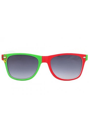 Eye Wear Lunettes de soleil Portugal verte et rouge - Taille: Taille unique - Couleur: Vert - Mixte
