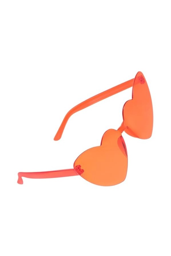 PRETYZOOM Lunettes De Soleil Coeur Lunettes Décoratives Sans Monture Accessoires Photo Lunettes De Soleil En Forme De Coeur L