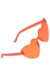PRETYZOOM Lunettes De Soleil Coeur Lunettes Décoratives Sans Monture Accessoires Photo Lunettes De Soleil En Forme De Coeur L