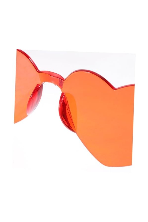 PRETYZOOM Lunettes De Soleil Coeur Lunettes Décoratives Sans Monture Accessoires Photo Lunettes De Soleil En Forme De Coeur L