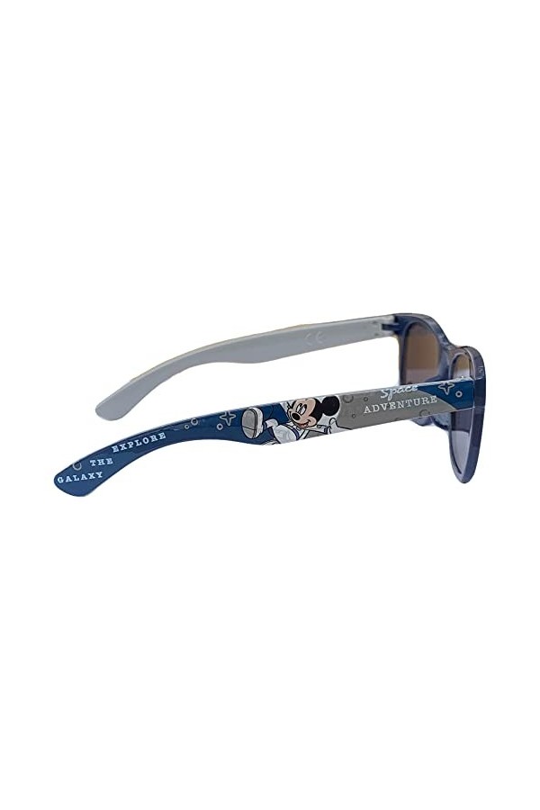 Lunettes de soleil Disney Marvel, protection filtre UV400, modèle rectangulaire, Mickey, bleu