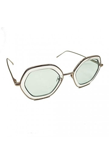 Galvani Lunettes de soleil femme modèle 18055 style hexagonal, avec verres miroir, E791 YL,