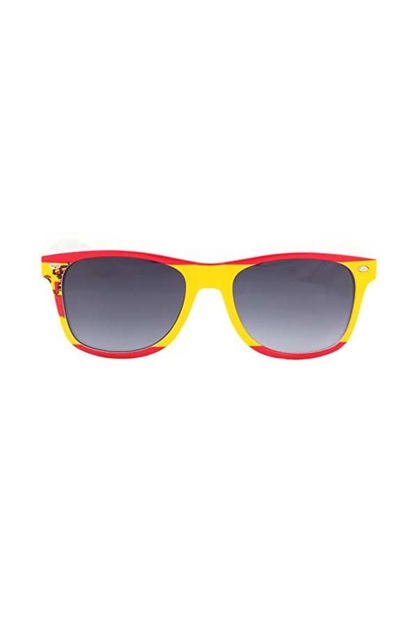 Eye Wear Lunette de soleil Espagne Rouge et Jaune - Taille: Taille unique - Couleur: Rouge - Mixte