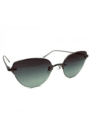 Galvani Lunettes de soleil femme mod. 18050 style cat eye - Chat avec verres miroir, Noir 03-uo,