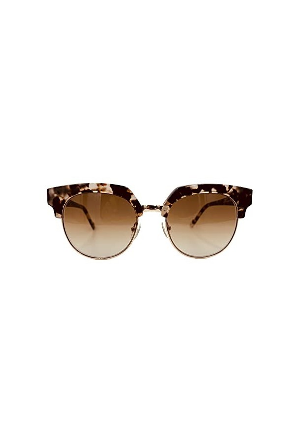 Galvani Lunettes de soleil femme modèle 9957 classique vintage également avec verres miroir, Marron/or E542 Ge,
