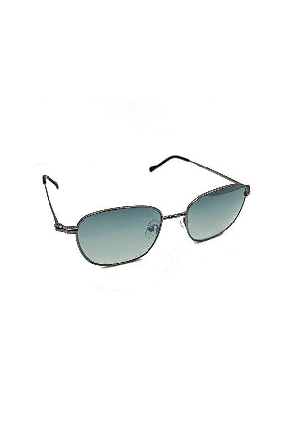 Galvani Lunettes de soleil femme modèle 81017 style carré en métal même avec verres miroir, Gris 02-uo,