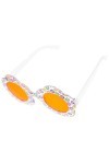 LIFKOME Marguerite Fleur Lunettes Mignon Floral en Plein Air Plage Lunettes de Soleil Femmes Fleur Lunettes Drôle Lunettes po