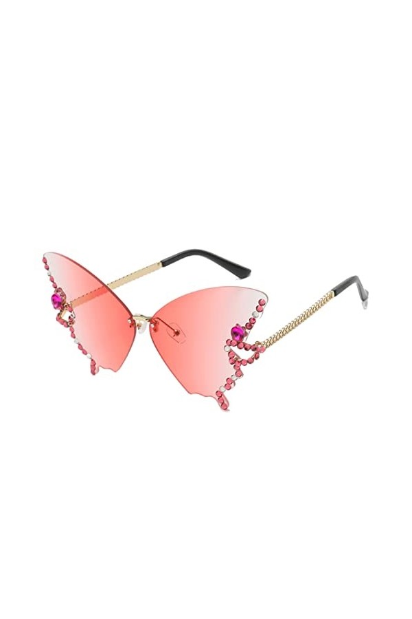 Lunettes de soleil à monture papillon, lunettes de soleil à diamant scintillant, lunettes de soleil pour femmes 2023 dernier